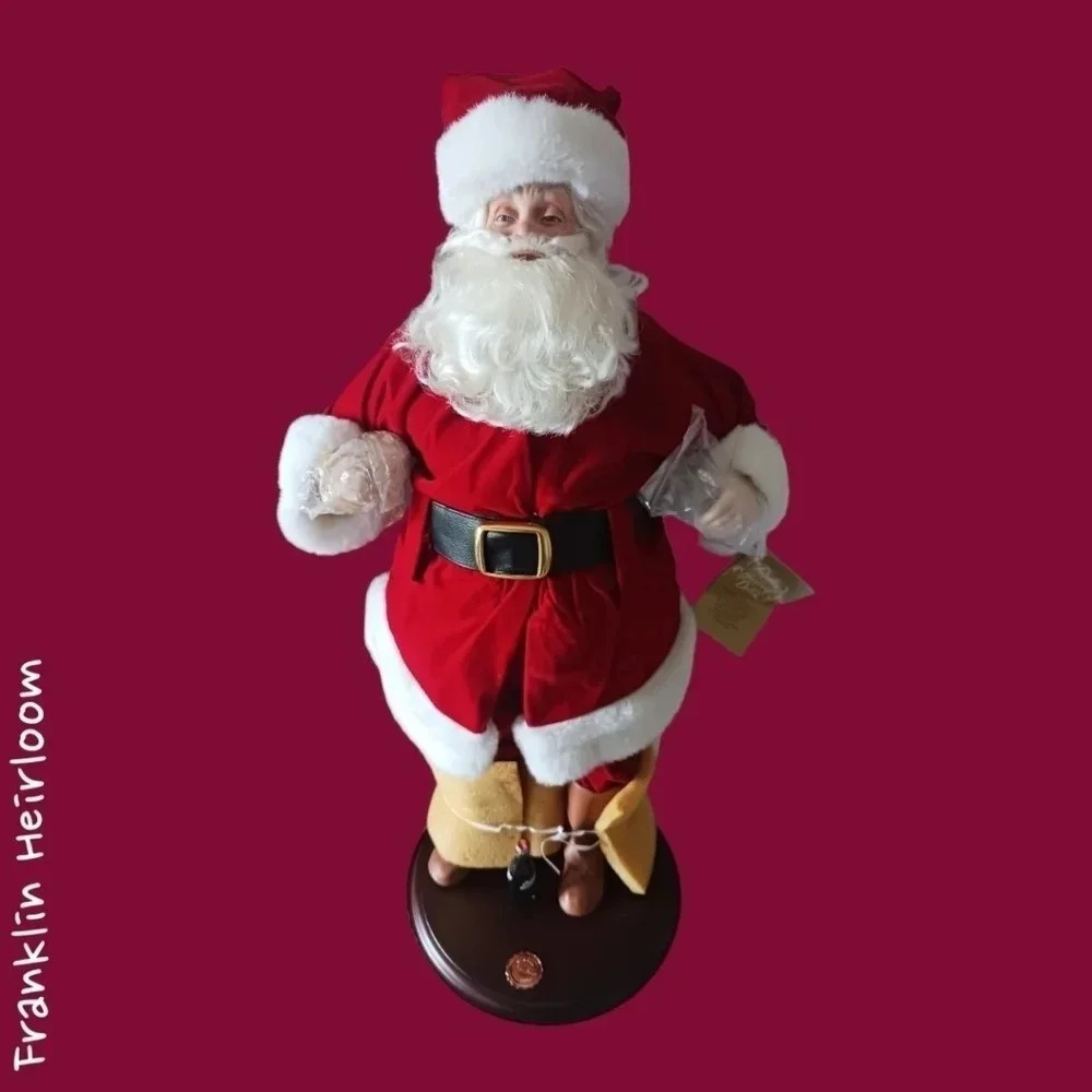 Franklin heirloom collector doll Coca-cola santa